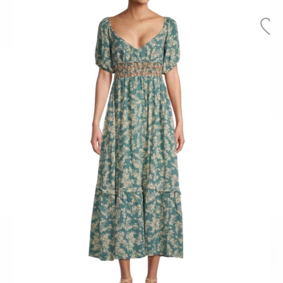 **SOLD** Free People Ellie printed midi dress - Picture 5 of 5